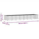 vidaXL 36 paneles fekete acél kisállatketrec ajtóval 35 x 35 cm