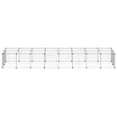 vidaXL 36 paneles fekete acél kisállatketrec ajtóval 35 x 35 cm