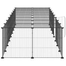 vidaXL 36 paneles fekete acél kisállatketrec ajtóval 35 x 35 cm