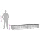 vidaXL 36 paneles fekete acél kisállatketrec ajtóval 35 x 35 cm