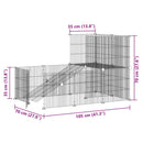 vidaXL 20 paneles fekete acél kisállatketrec ajtóval 35 x 35 cm