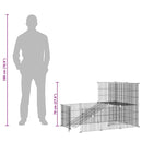 vidaXL 20 paneles fekete acél kisállatketrec ajtóval 35 x 35 cm