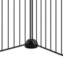 vidaXL 36 paneles fekete acél kisállatketrec ajtóval 35 x 35 cm