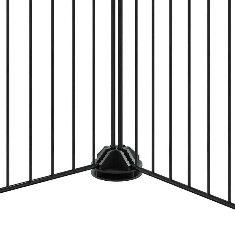 vidaXL 44 paneles fekete acél kisállatketrec ajtóval 35 x 35 cm