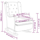 vidaXL krémszínű szövet karosszék hintalábakkal és lábtartóval