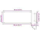 vidaXL Tükör LED -es lámpákkal Füstölt tölgy 90 x 8,5 x 37 cm Faanyag