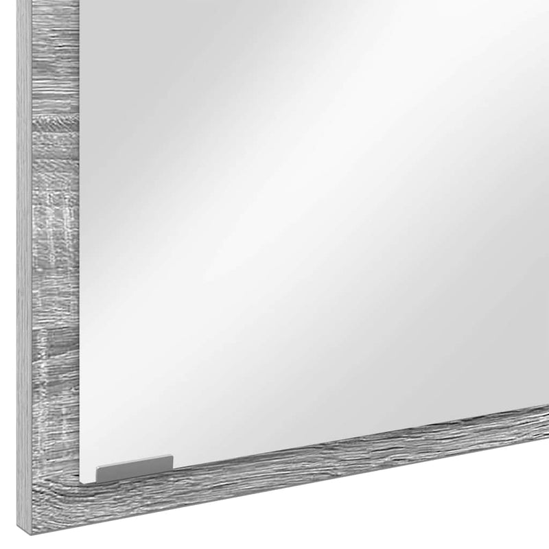 vidaXL Tükör tükör lámpákkal Szürke sonoma 90 x 8.5 x 37 cm Faanyag