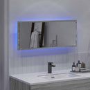 vidaXL Tükör LED -es lámpákkal Szürke Sonoma 90 x 8,5 x 37 cm Faanyag