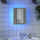 vidaXL szürke sonoma szerelt fa tükrös szekrény LED-del 40x12x45 cm