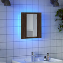vidaXL barna tölgy szerelt fa tükrös szekrény LED-del 40 x 12 x 45 cm