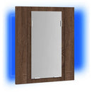vidaXL barna tölgy szerelt fa tükrös szekrény LED-del 40 x 12 x 45 cm