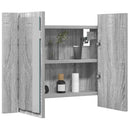 vidaXL szürke sonoma színű szerelt fa tükörszekrény LED-del 60x12x45cm