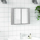 vidaXL szürke sonoma színű szerelt fa tükörszekrény LED-del 60x12x45cm
