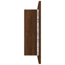 vidaXL barna tölgyszínű szerelt fa tükörszekrény LED-del 60x12x45 cm