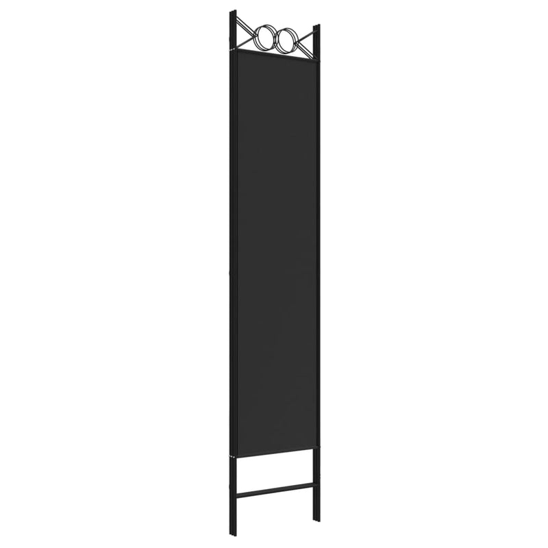 vidaXL 3-paneles fekete szövet térelválasztó 120 x 200 cm