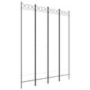 vidaXL 4 paneles fehér szövet térelválasztó 160x200 cm