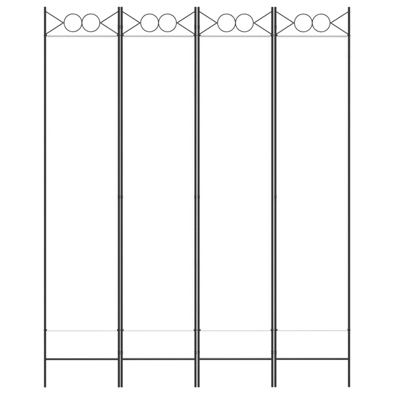 vidaXL 4 paneles fehér szövet térelválasztó 160x200 cm