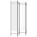 vidaXL 4 paneles fehér szövet térelválasztó 160x200 cm