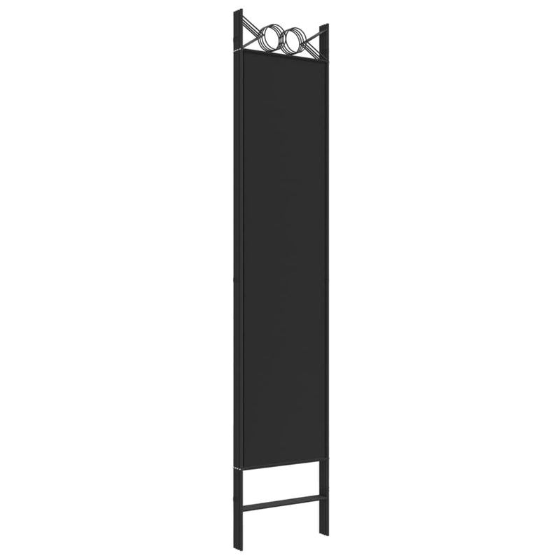 vidaXL 4 paneles fekete szövet térelválasztó 160x200 cm