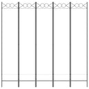 vidaXL fehér 5 paneles paraván 200x200 cm szövet