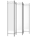 vidaXL fehér 5 paneles paraván 200x200 cm szövet