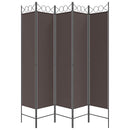vidaXL 5 paneles barna szövet paraván 200x200 cm