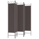 vidaXL 5 paneles barna szövet paraván 200x200 cm