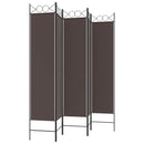 vidaXL 5 paneles barna szövet paraván 200x200 cm