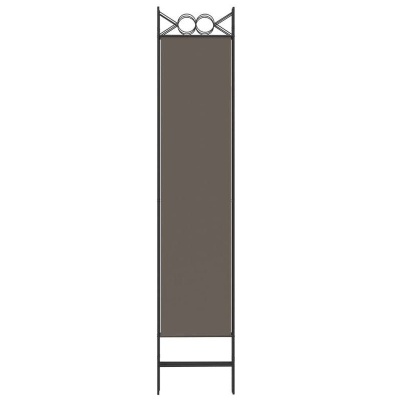 vidaXL 5 paneles antracitszürke szövet térelválasztó 200x200 cm