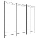 vidaXL 6-paneles fehér szövet térelválasztó 240 x 200 cm