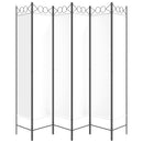 vidaXL 6-paneles fehér szövet térelválasztó 240 x 200 cm