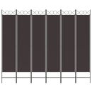 vidaXL 6 paneles barna szövet paraván 240x200 cm