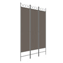 vidaXL 3 paneles antracitszürke szövet térelválasztó 120x220 cm