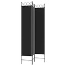 vidaXL 3 paneles fekete szövet térelválasztó 120 x 220 cm