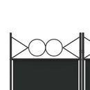vidaXL 3 paneles fekete szövet térelválasztó 120 x 220 cm