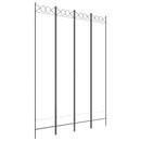 vidaXL 4 paneles fehér szövet térelválasztó 160x220 cm