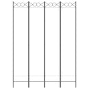 vidaXL 4 paneles fehér szövet térelválasztó 160x220 cm