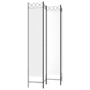 vidaXL 4 paneles fehér szövet térelválasztó 160x220 cm