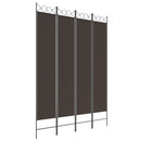 vidaXL 4 paneles barna szövet paraván 160x220 cm