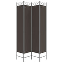 vidaXL 4 paneles barna szövet paraván 160x220 cm