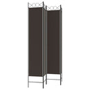 vidaXL 4 paneles barna szövet paraván 160x220 cm