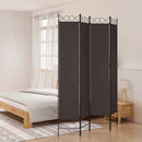 vidaXL 4 paneles barna szövet paraván 160x220 cm