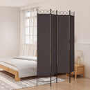 vidaXL 4 paneles barna szövet paraván 160x220 cm