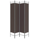 vidaXL 4 paneles barna szövet paraván 160x220 cm