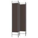 vidaXL 4 paneles barna szövet paraván 160x220 cm