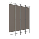 vidaXL 4 paneles antracitszürke szövet térelválasztó 160x220 cm
