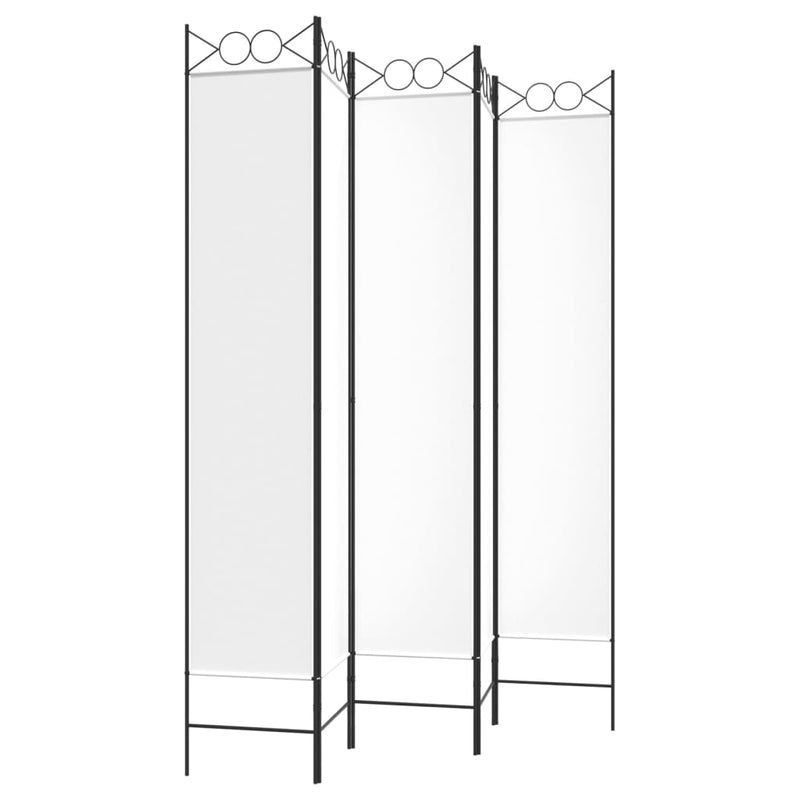 vidaXL fehér 5 paneles paraván 200x220 cm szövet