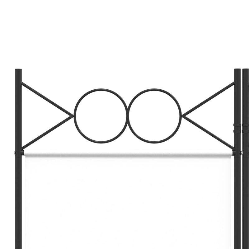 vidaXL fehér 5 paneles paraván 200x220 cm szövet