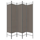 vidaXL 5 paneles antracitszürke szövet térelválasztó 200x220 cm