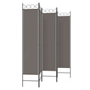 vidaXL 5 paneles antracitszürke szövet térelválasztó 200x220 cm
